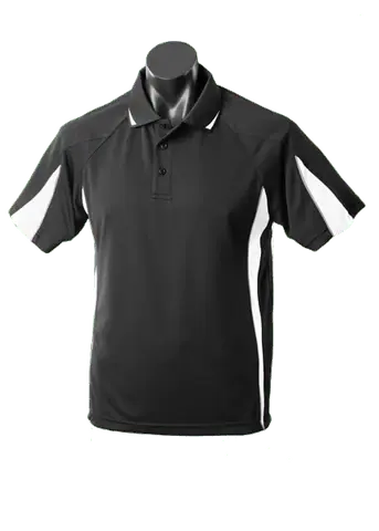 Aussie Pacific Casual Wear Black/White/Ashe / S AUSSIE PACIFIC men's eureka polo shirt 1304